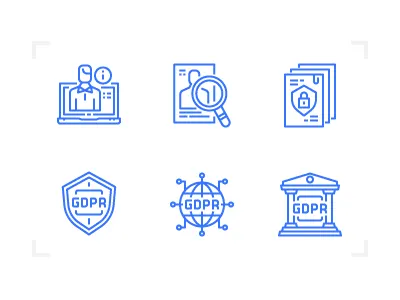GDPR compliance icons compliance data eu gdpr icons personal policy