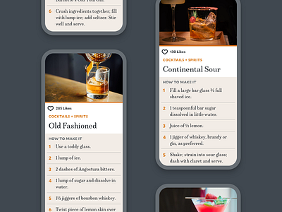 Cocktail Recipe cocktails editorial design mixology recipe