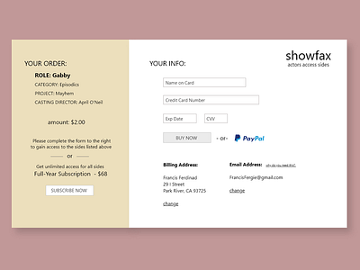 DailyUI #002 -Credit Card Checkout 002 concept credit card checkout daily ui ui ui design visual design web design