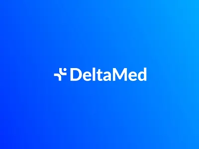 DeltaMed . 2d branding creative design flat logo minimal simple vector