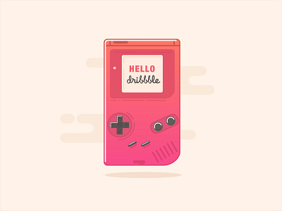 Hello Dribbble! debut dribbble gameboy hello shot