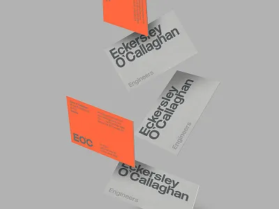 Eckersley O'Callaghan business card foiling identity logo