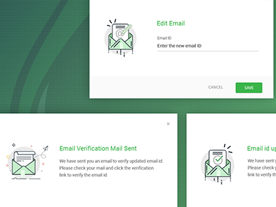 Email Verifictaion design email icons illustration popups