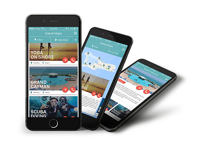 Island Map mobile ui ux