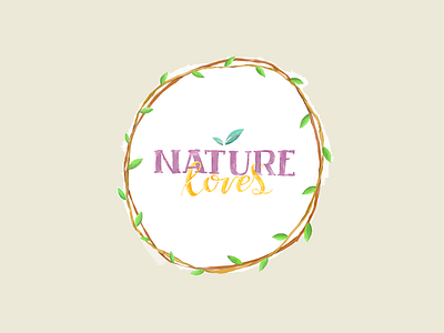 Nature Loves HUE color digital illustration watercolor