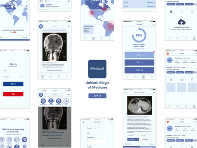 Meducal: Unleash the Magic of Medicine app design healthcare interaction interface it medical medicine mobile ui ux