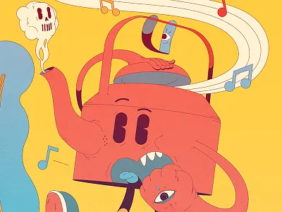 Kettle & Co colors death kettle marcus melin mellowmustard music old cartoon teapot