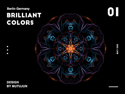 An attempt on symmetrical beam drawing colorful flower inspiration light ui web