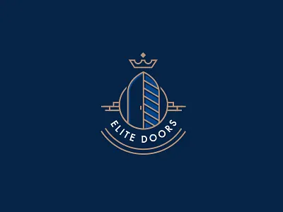 Elite Doors branding design door elite icon line logo luxury perfect pxel