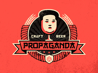 Propaganda - craft beer store beer branding communism craft face icon illustration kimchen korea logo typography vintage