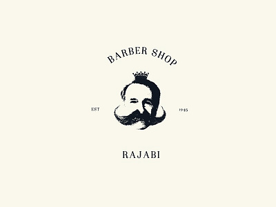 Rajabi Barber Shop badge barber shop cinema illustration iran logo tehran vector