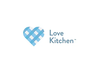 Love Kitchen blue cloth heart identity kitchen logo love mark symbol