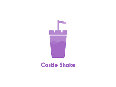 Castle Shake castle clean cocktail flag fortress fresh glass juice logo shake tower