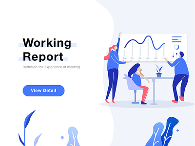 People have meeting illustration visual design web