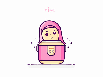 Happy Ramadhan bussinees character design happy icon illustration people pink ramadhan ui ux