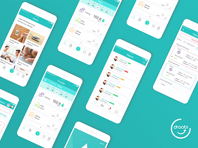 Droobi health android apple care design diabetes interface interfaces ios mobile ui ux