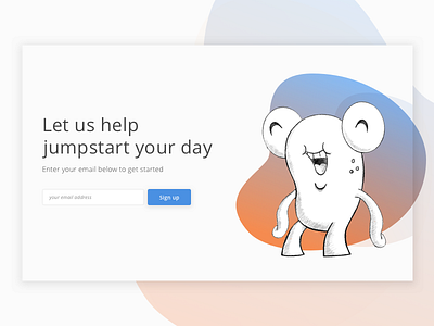 Newsletter Landing Page Doodle doodle doodles illustration illustration ui landing page monster newsletter ui ui design