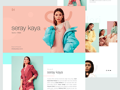 Celebrity — Landing Page actor celebrity clean landing page model page seray kaya ui ux web design