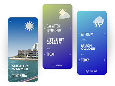 Relative Weather AR App apple ar augmented reality forecast ios mobile ui ux weather