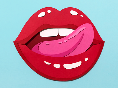 Paper mouth card stock design illustration paper paper art paper craft paper cut