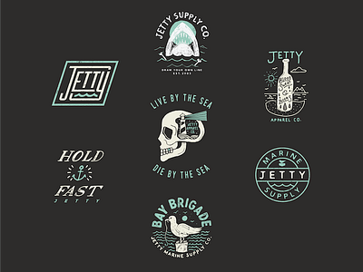 Jetty Apparel Spring Summer '18 apparel eastcoast handmade illustration jetty lettering ocean sketch skull summer tshirt tshirtdesign