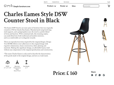 Counter Stool dailyui design e commerce ex furniture share ui visual web