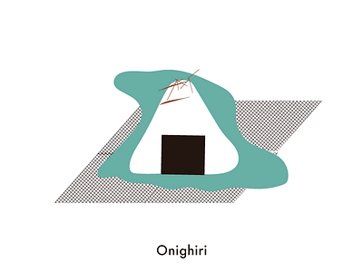 Food illustration set // Onighiri flat food illustration japan food japanese menu minimal onighiri pattern street food