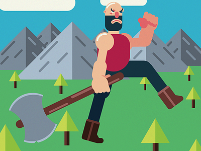 Fee-fi-fo-fum giant graphic design illustration illustrator