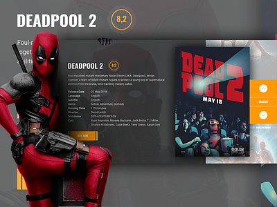 Buy Movie Tickets deadpool landing movie page tickets ui