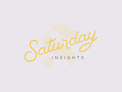 Saturday branding lettering logo script