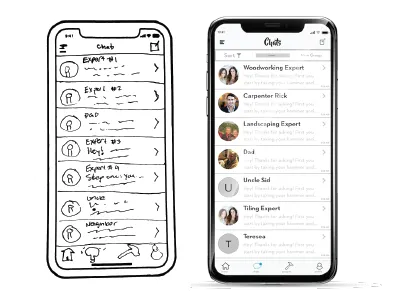 My DIY Chat Screen design mobile app re design ui user interface ux wireframing