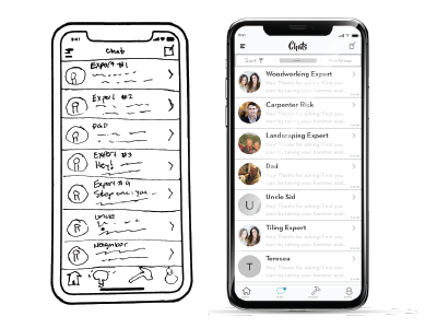 My DIY Chat Screen design mobile app re design ui user interface ux wireframing