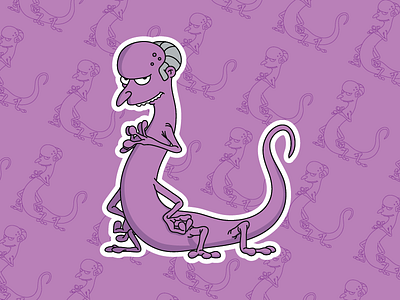 Mr Burns X Randall cartoons illustration mashup mashups monsters inc mr burns randall simpsons smash stickers tv vector