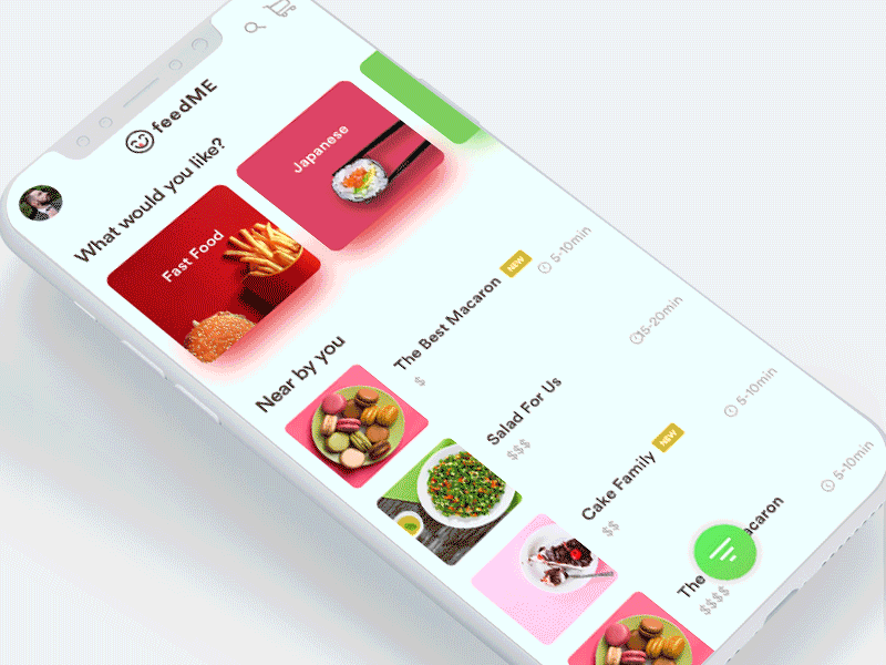 UX/UI Interaction app food interaction ui usability user expirience ux