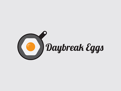 Daybreak Eggs Logo Concept breakfast design font food fried graphic icon logotype scrambled script yolk