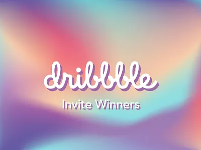 Dribbble Invite Winners design drafted dribbble hello holographic powder welcome