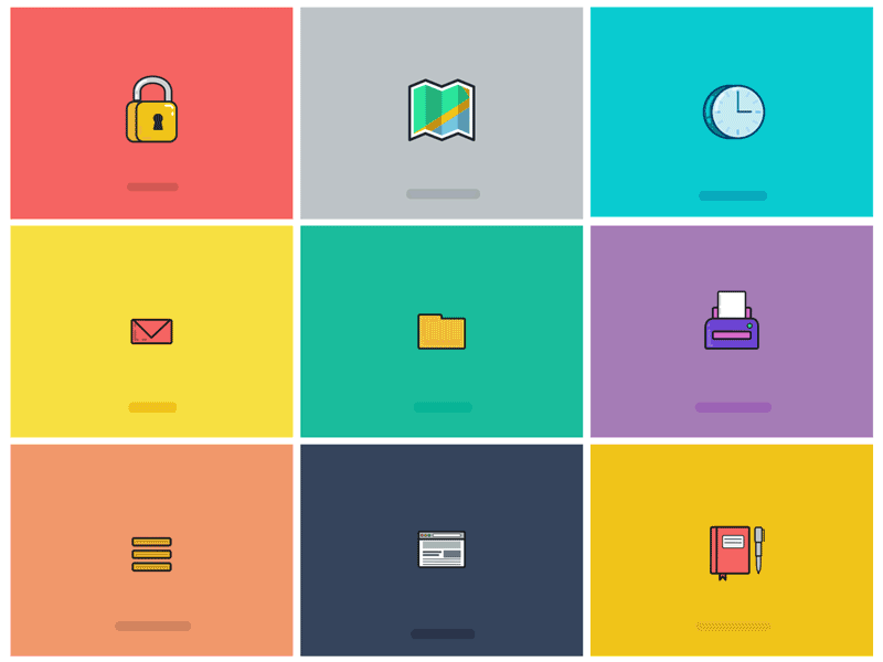 Animated Icon Set. animation davegamez design flatdesign graphic graphicdesign icon set iconaday iconography illustration loop vector