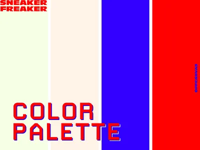 COLOR PALETTE // SNEAKER FREAKER blue brutal color colour mint palette red sneaker