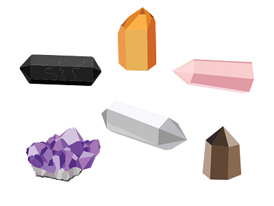 Apothecary Company Crystals design icons illustration