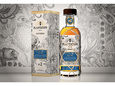 Plantation Rum Extreme #2 bottle design illustration logo packaging design rum