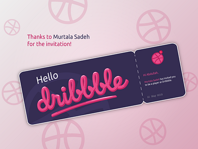 Hello Dribbble !! dribbble