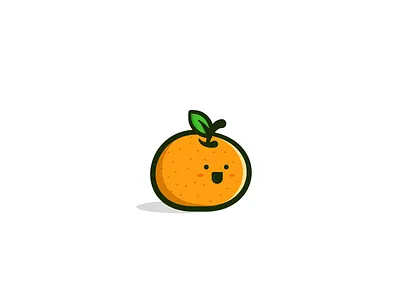 Oranje cute forsale fun logo mandarin orange