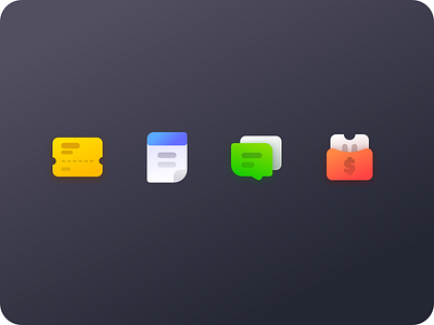 Icons-dark app card chat coupon feedback icon icons list message order ticket tomhands