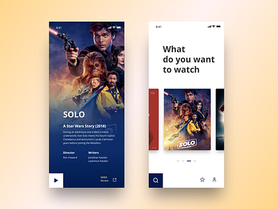 Solo is almost here. app design downlad free han minimal movie play solo starwars ui ux