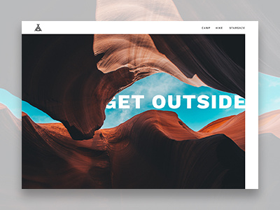 Dailyui 003 - Landing Page abovethefold camping dailyui getoutside hiking landingpage nature travel uidesign