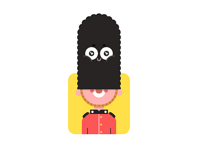 Queens Guard bear skin character face hat queens guard solider