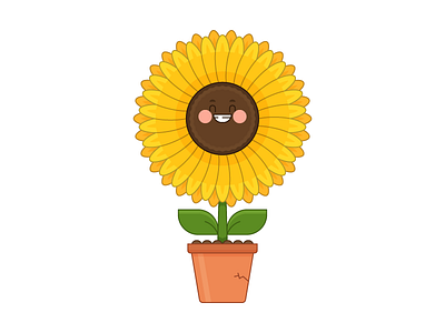 Sun Happy Flower character flower happy joyful plant sunflower