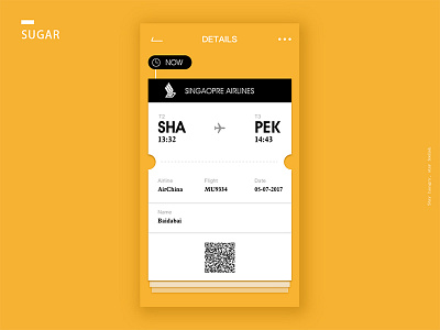 Boarding Pass ui