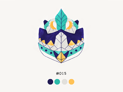 Masked Fifteen color design illustration mask