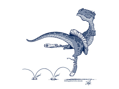 Ballet Dino ballet dancing dino dinosaur illustration